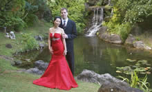 Wedding Photo by Waterfall on Kauai