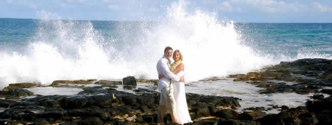 Wedding Photo on Kauai Beach